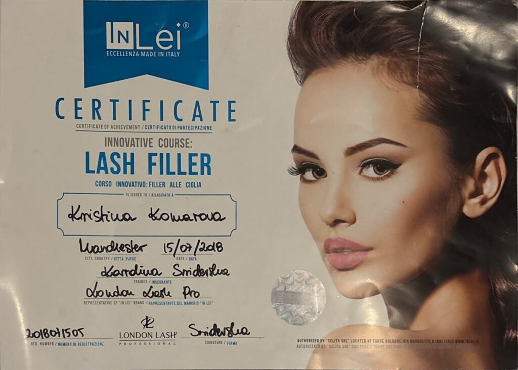 Kristina Lash Master training certificate